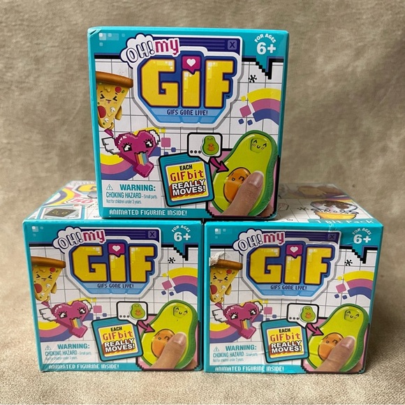 Lot of (3) OH! MY GIF Moose Toys BIT Packs GIFS GONE LIVE Animated Toys - Picture 1 of 2